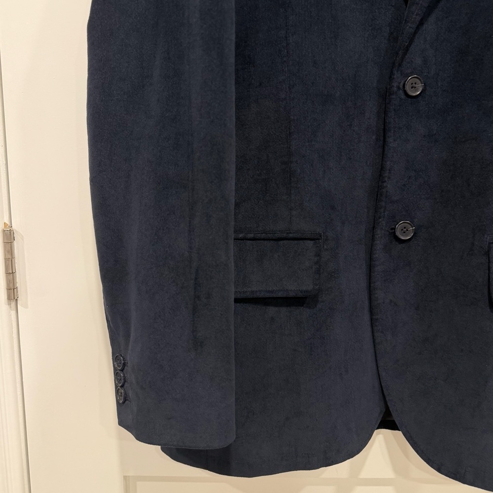 VELVET Dark Blue Men's Blazer, GAP - Picture 3 of 15